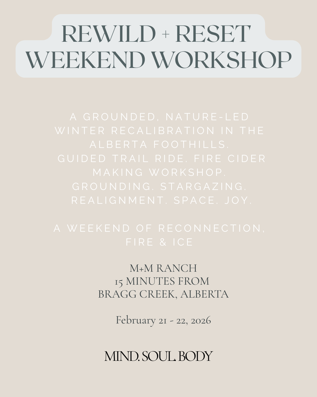 Rewild & Reset Winter Series - Saturday and Sunday Weekend Bundle